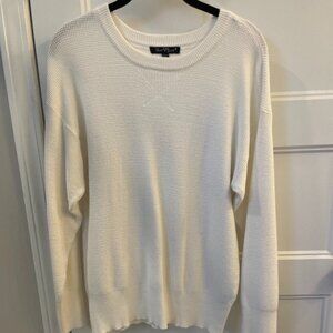 Velvet Heart oversized sweater in white. Waffle looking material